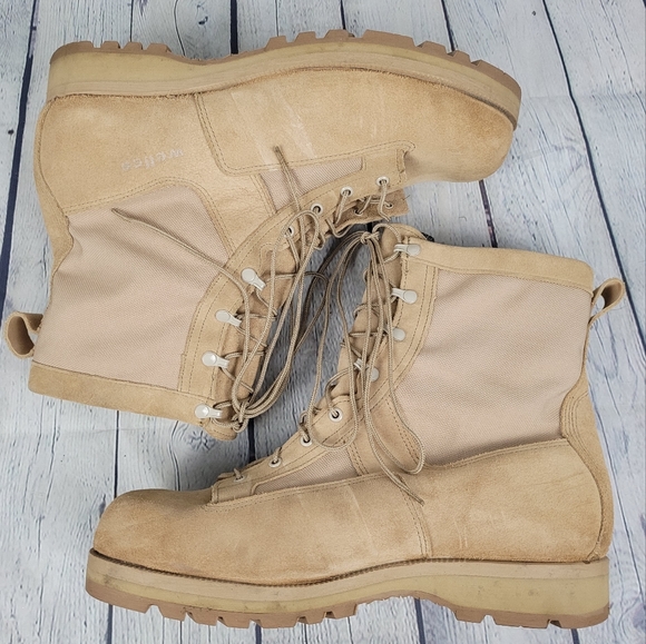 WELLCO | lace-up vibram sole suede military desert combat boots - Picture 3 of 10